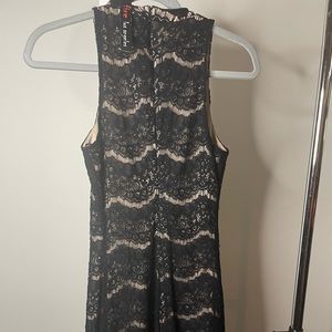 Black laced mini dress